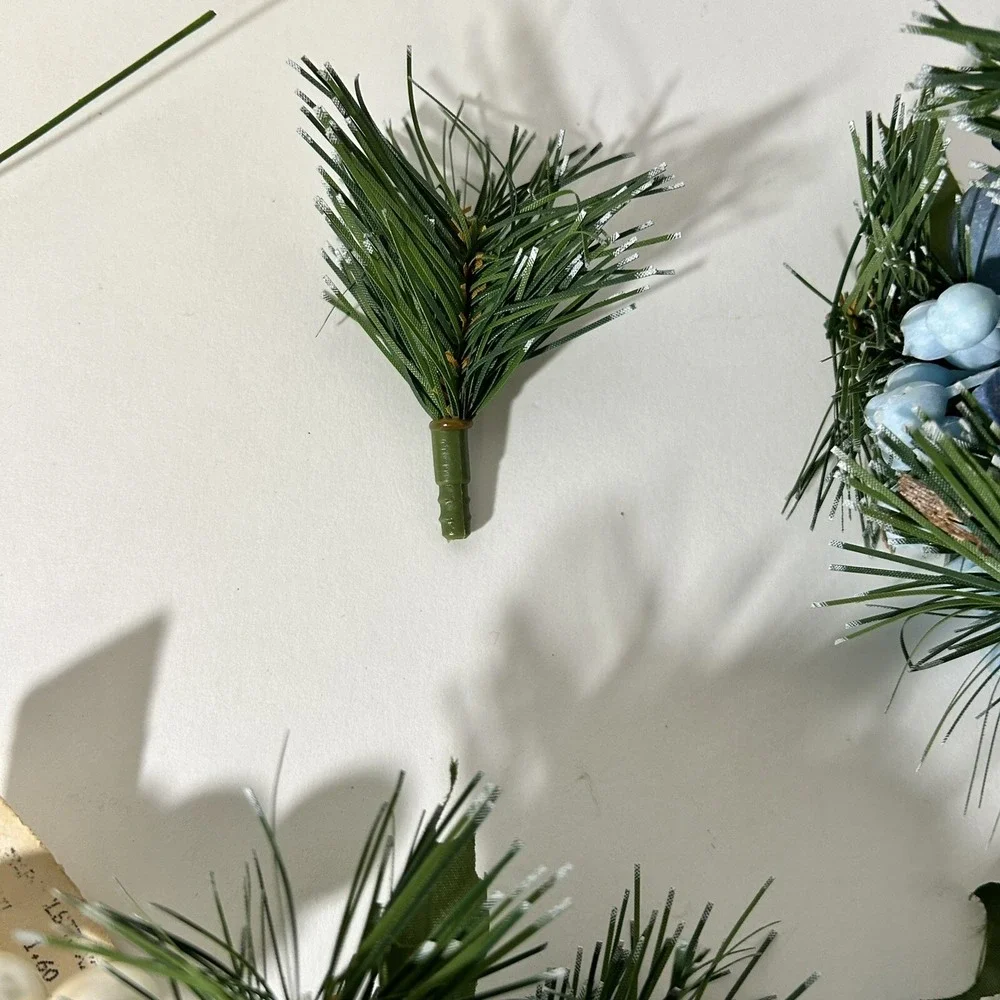 Lot of 8 Vintage Christmas Floral‎ Stems Michaels Decor Winter Holiday Greenery